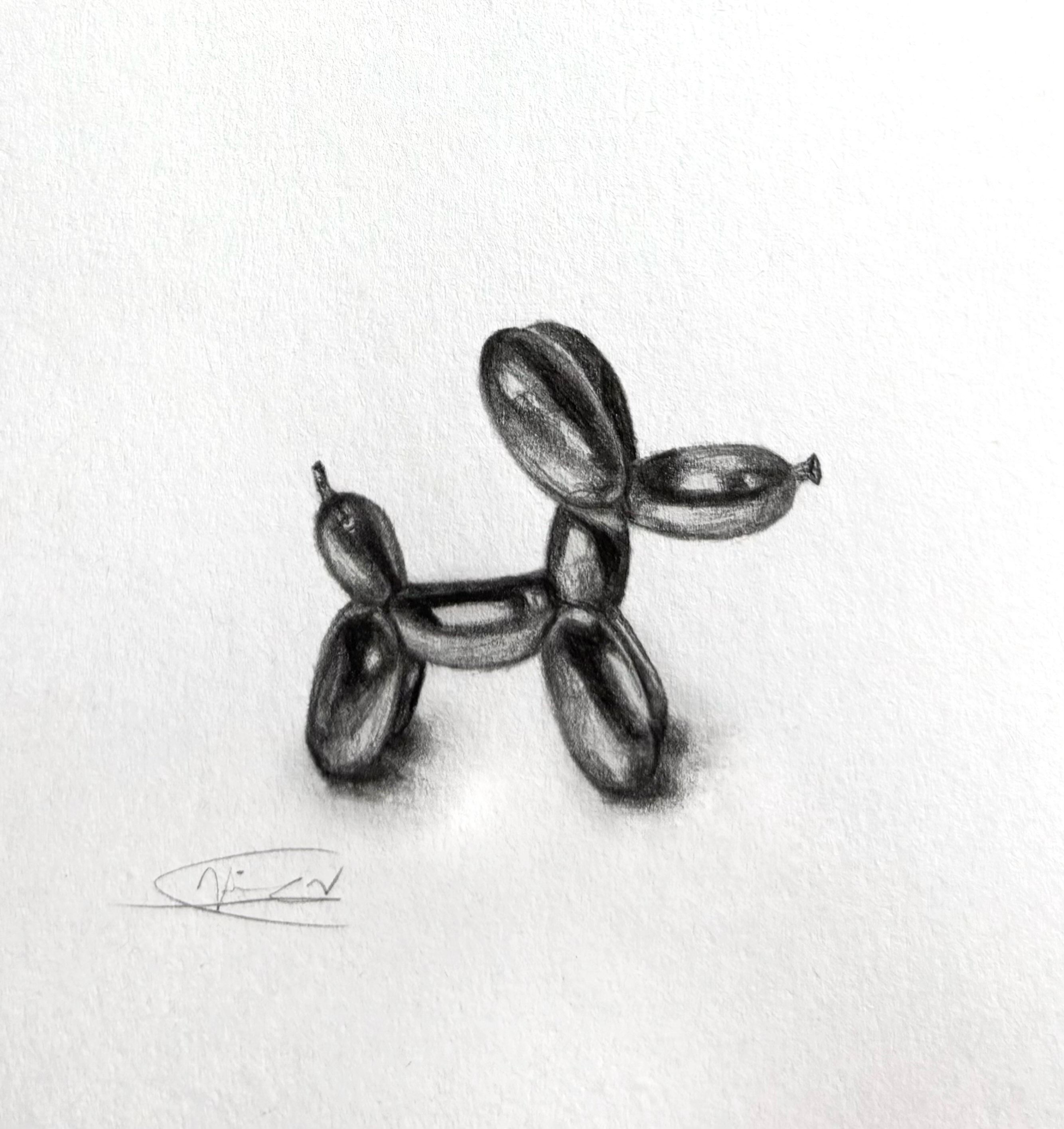 #drawing #tattoos #tattooapprentice #pencilartwork #balloondog — tattoo by Vicky Cruz, Los Angeles, California
