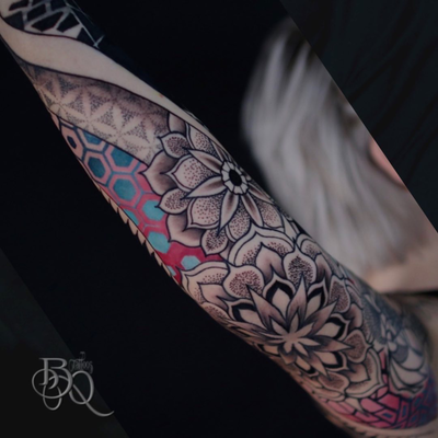 #swelbow #mandalatattoo — tattoo by Brandon  Quinn, Phoenix, Arizona