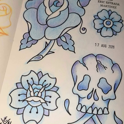 I have these designs available hit me up — tattoo by Eric Estrada, Gilbertsville, Pennsylvania