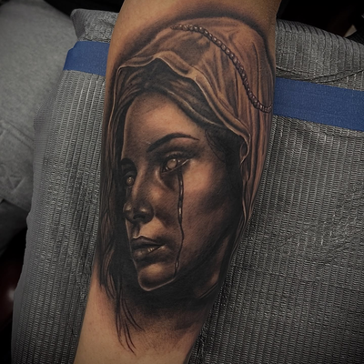 Tattoo from yesterday had fun with it lots of new things I learned from this tha… — tattoo by Nicolas Caselin, San Jacinto, California