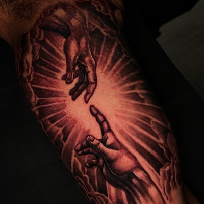 Adam’s creation done on my boi @itzl.oz thanks for the trust 🙏💯 Bookings avail… — tattoo by Nicolas Caselin, San Jacinto, California