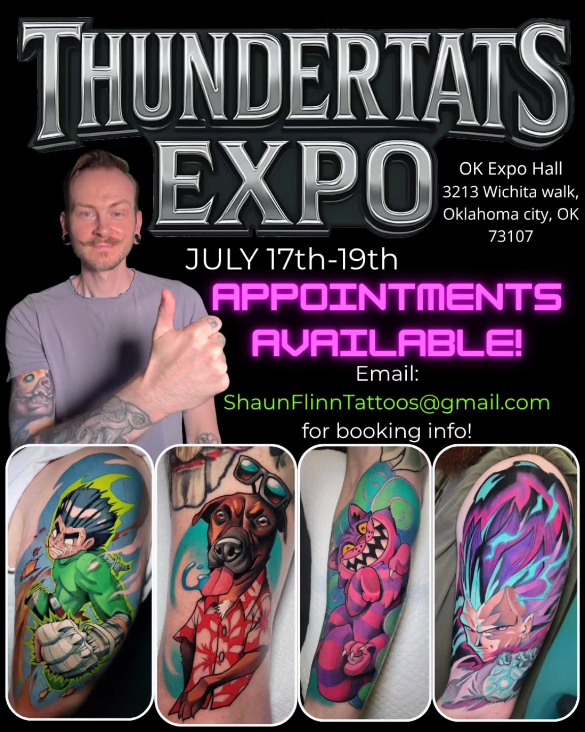 I have limited spots available for the @thundertatsexpo this weekend in OK! 

If… — tattoo by Shaun Flinn, Harker Heights, Texas