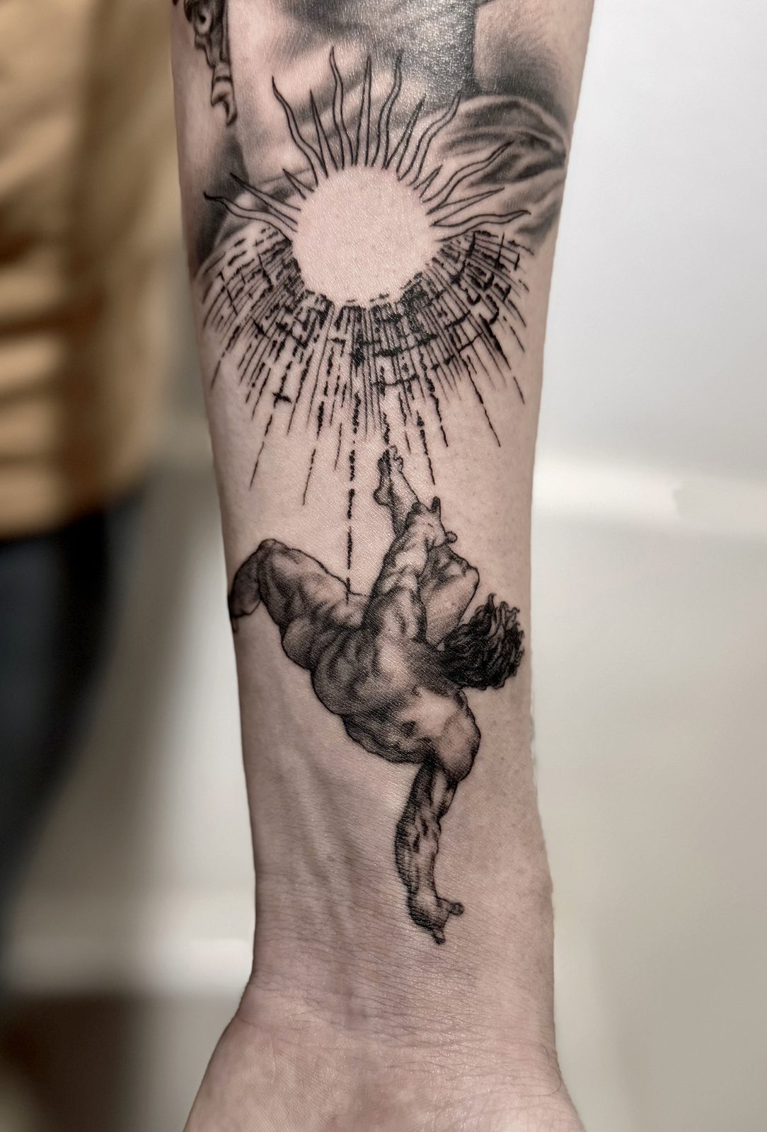 Icarus — tattoo by Cihan Pohrenk, Los Angeles, California