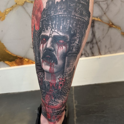 Vlad the impaler — tattoo by Cihan Pohrenk, Los Angeles, California