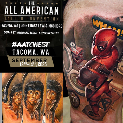 Two full days I have open at the @allamericantattooconvention in Tacoma Septembe… — tattoo by Damien Wickham, Las Vegas, Nevada