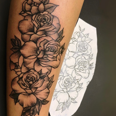 #tattoolife #tattoo #tattooed #dynamicblack #rosestattoo #rosestattoos #tattoogi… — tattoo by Alberto Mayén, Naucalpan , México 
