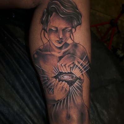 Today’s Tat 🤟🏼😈🇺🇸🇲🇽 — tattoo by Daniel Ayon, Los Angeles, California