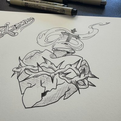Inktober Day 2: RELIC ❤️‍🔥

This prompt could’ve gone in about a million direct… — tattoo by Jessica Hurteau, Newport Beach, California