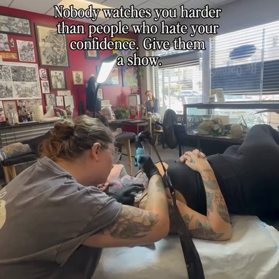 Sometimes the hardest part is trusting yourself enough to start.

Every custom t… — tattoo by Jessica Hurteau, Newport Beach, California