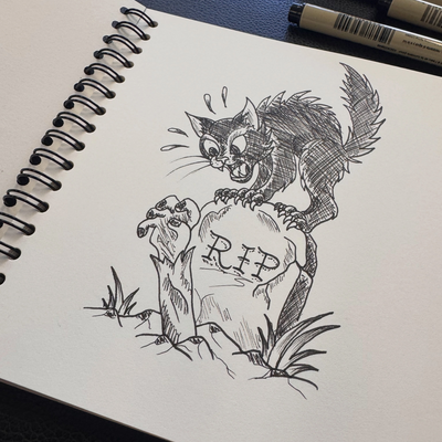 Inktober Day 7: PANIC

This one was too easy once I decided on the cat 😂

Old-s… — tattoo by Jessica Hurteau, Newport Beach, California