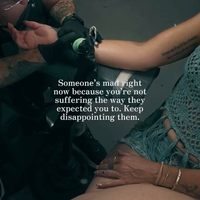 In case anyone needed this reminder today 😂

Keep disappointing them. 🖤

#Tatt… — tattoo by Jessica Hurteau, Newport Beach, California