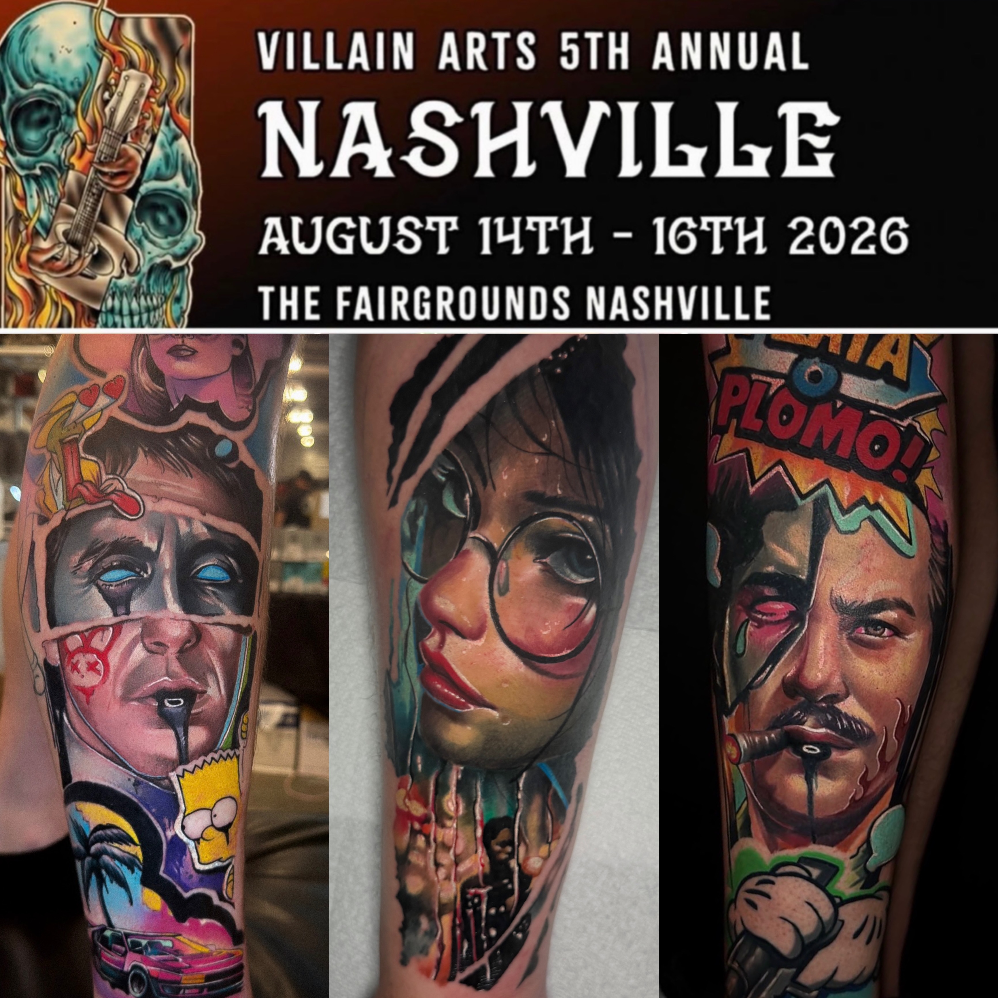 I’m excited to announce that I’ll be tattooing at the @villainarts @nashvilletat… — tattoo by Donnie Reynolds, Pueblo, Colorado