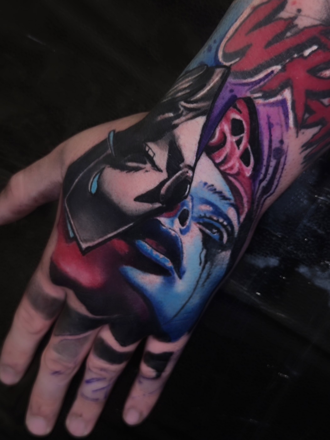 Hand jammer for Ryan today. Appreciate the trust bro and look forward to the nex… — tattoo by Donnie Reynolds, Pueblo, Colorado