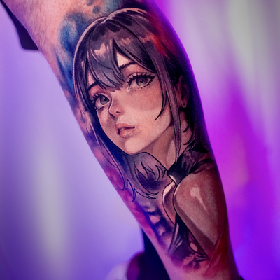 cyberpunk vibe — tattoo by Egor Kubrak, Boston, Massachusetts