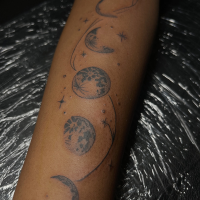 Phases of the moon 🌔🌓🌒🌖💫✨
📲Text 7183079147 to book your appointment!
📍Que… — tattoo by Alivia Mazile, Laurelton , New York
