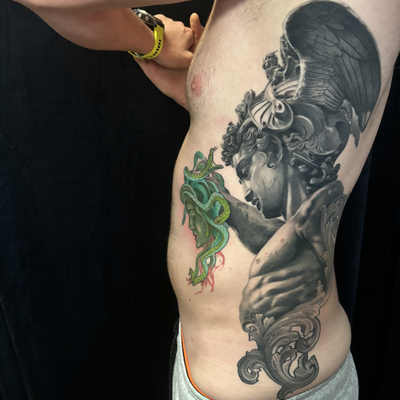 I love to do photo realism too! — tattoo by Troy Castorano, Phoenix, Arizona