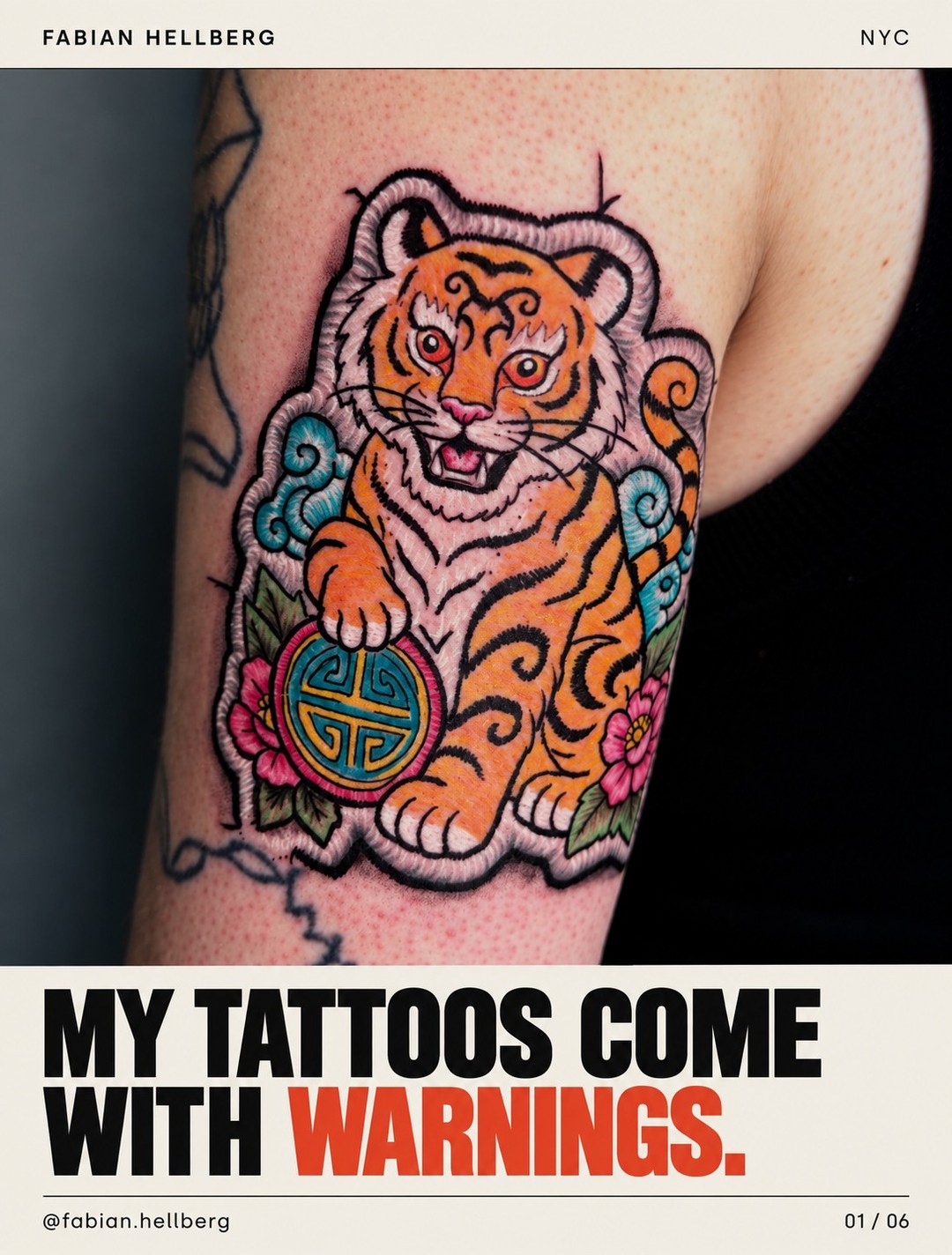 I thought I should warn you.

You might start choosing outfits around one arm. P… — tattoo by Fabian Hellberg, New York City, New York