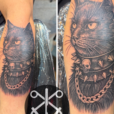 tatuaje que hise en mi visuals a Omaha Nebraska — tattoo by Isaac Reyes