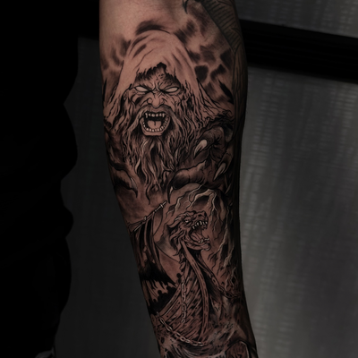 Every shadow in this piece carries strength, fury, and history. ⚔️
A tattoo desi… — tattoo by Gabriel  Rocha