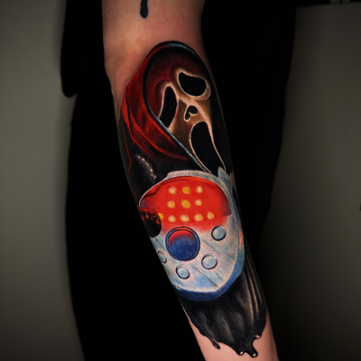 Just finished this fresh Ghostface piece today at From the Heart Tattoo 🖤
Inspi… — tattoo by Mario Guerrero, Wildomar, California