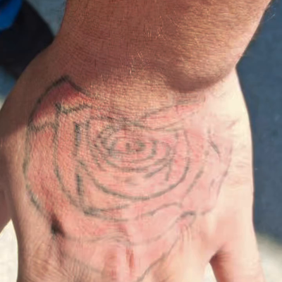 Today’s save !!! This messed up rose dine awhile back ! — tattoo by Toaster Blix, Banning, California