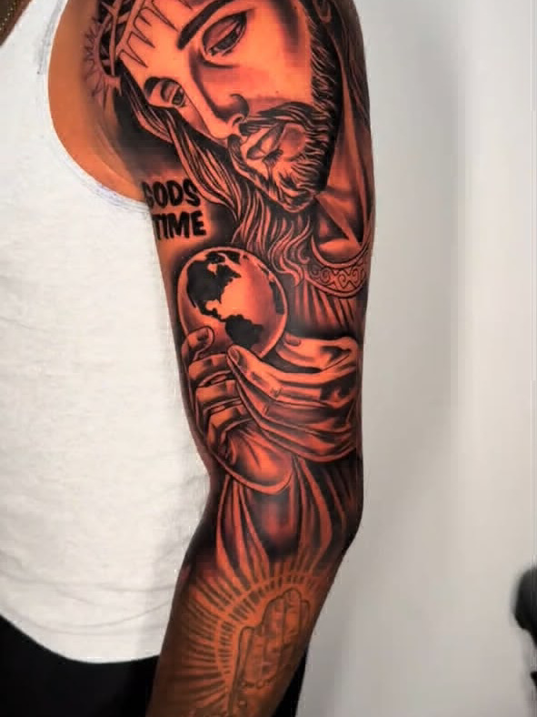Style: Black & grey realism
Placement: Full sleeve/Half sleeve options available… — tattoo by Zara Inks, Valley Stream, New York