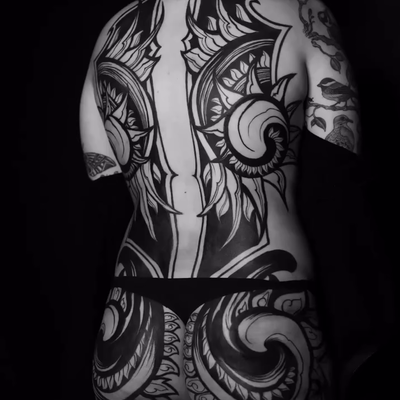 Finished back piece! Thank you! #tattoo #darkmattergallery #seattletattoo #ornam… — tattoo by Dustin Burt, Seattle, Washington