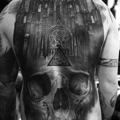 Work in progress! One more session to go! Thanks Wyatt! — tattoo by Dustin Burt, Seattle, Washington