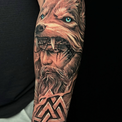 Viking Piece — tattoo by Jason  Goodstein, Mesa, Arizona