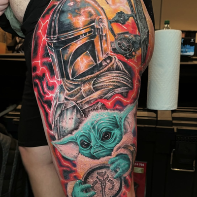Happy Star Wars Day! May the 4th be with you. — tattoo by Jason  Goodstein, Mesa, Arizona