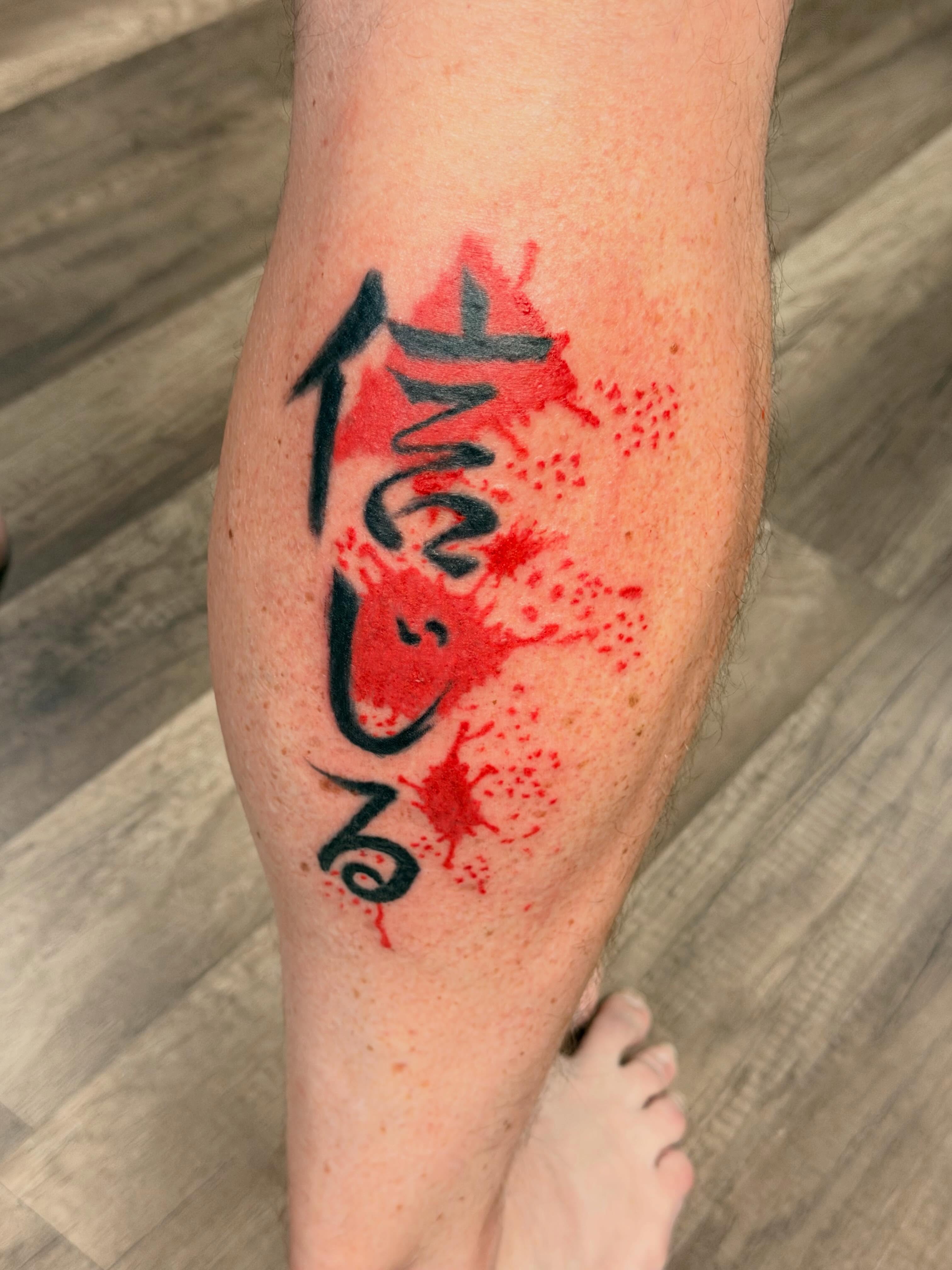Some rework on my buddies old tattoo. It has 15 more minutes on the blood splatt… — tattoo by Oliver Mateljan, Fort Mohave, Arizona