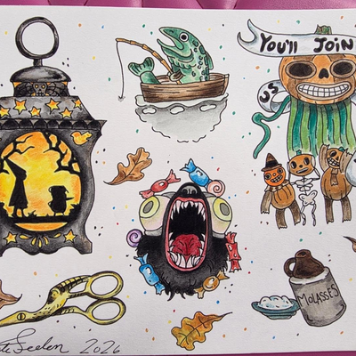 Colored version of my Over the Garden Wall flash now available. I got lots of op… — tattoo by Kyle Soden, Honesdale, PA