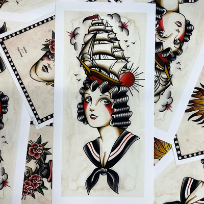 Had some prints made by the amazing @ravenswoodreproductions
I will be selling t… — tattoo by Aiden Busiel, Chicago, Illinois