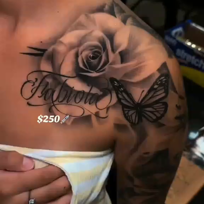 Do y'all think she could have a better deal? 💓 — tattoo by Dollz Tattz, Los Angeles, California