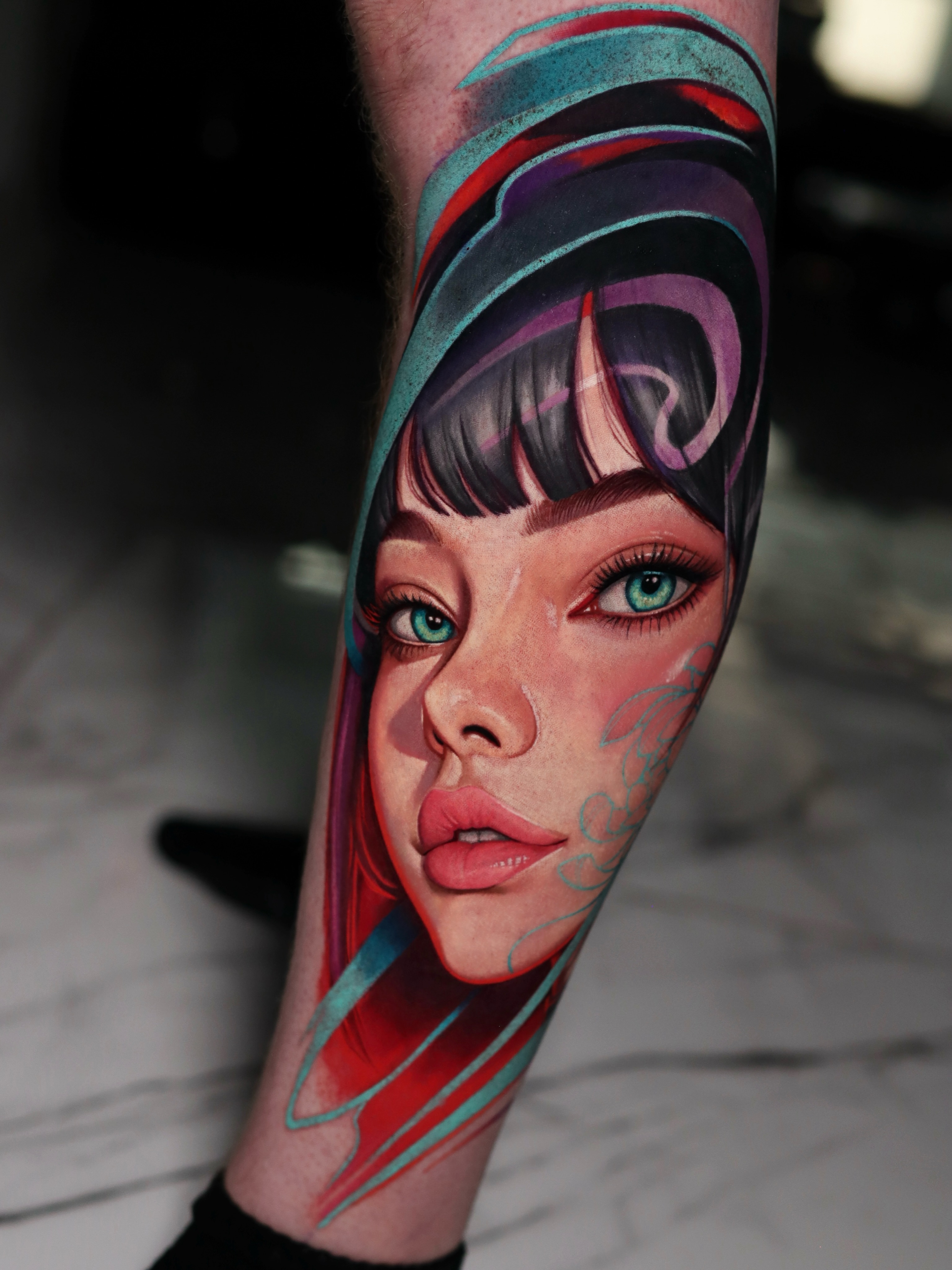 I love when clients trust me enough to give me some creative freedom ❤️‍🔥
Compl… — tattoo by Levente Vacsi, New York, New York