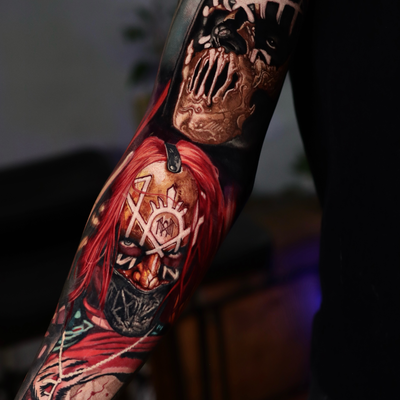 Tattoos inspired by music 🎶❤️‍🔥
Which one is your favorite? 
•
Pro team @emall… — tattoo by Levente Vacsi, New York, New York