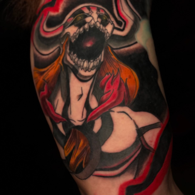 Vaste Lordes Ichigo from Bleach for my boy @inkedupjohnny 
Thanks for the trustt… — tattoo by Christopher Alexis, North Providence, Rhode Island