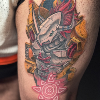 WarGreymon from Digimon ☀️
One of my favorites from Digimon! 🔥 — tattoo by Christopher Alexis, North Providence, Rhode Island