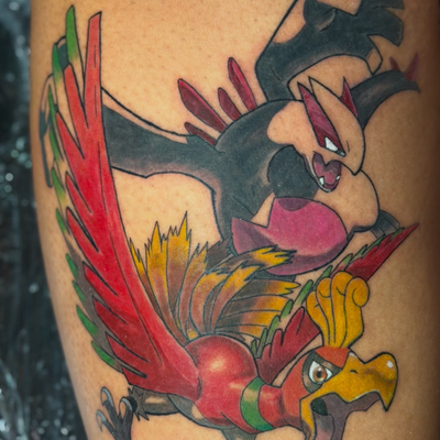Ho-oh & Shiny Lugia! ✨
Feening to do more Pokemon projects let’s create! — tattoo by Christopher Alexis, North Providence, Rhode Island