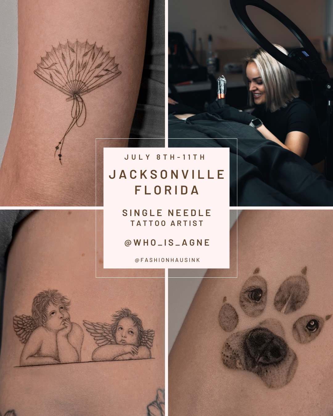 Jacksonville, I’m coming! 🤍

I’ll be guest tattooing @ fashionhausink July 8th-… — tattoo by Agnė Kastanauskaitė, Los Angeles, California