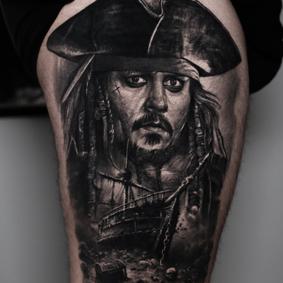 Jack sparrow fully healed — tattoo by Andreas Christodoulou, Nicosia, Latsia
