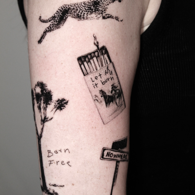 An artists dream to do a bunch of flash all day 🕺✨
Thank you so much Katie!! — tattoo by Drake Chiesa, San Diego, California