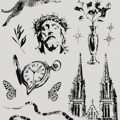 Just made this new flash sheet with some healing vibes going on 🐆🍃
Lmk your fa… — tattoo by Drake Chiesa, San Diego, California