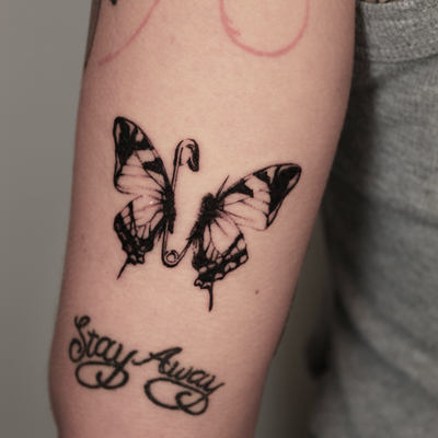 Couple flash pieces for Anna 🦋🫠 — tattoo by Drake Chiesa, San Diego, California