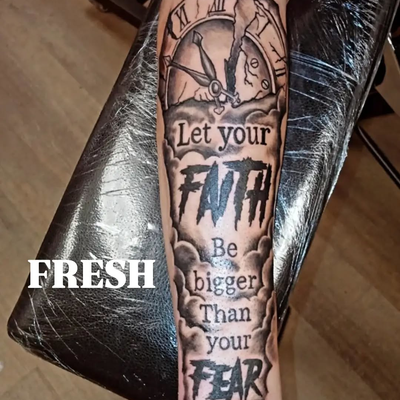 Another satisfied client. 
Sent me the pics & video of the healed tattoo. — tattoo by G Money, Willow Grove, Pennsylvania