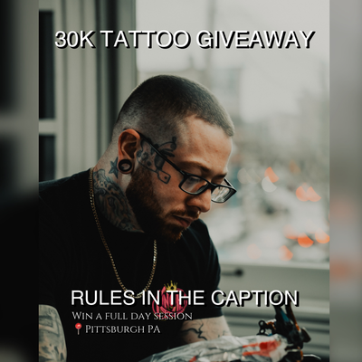 30K FOLLOWERS TATTOO GIVEAWAY
I’m a little late, but I am blown away by the amou… — tattoo by Seth Holmes, Pittsburgh, Pennsylvania