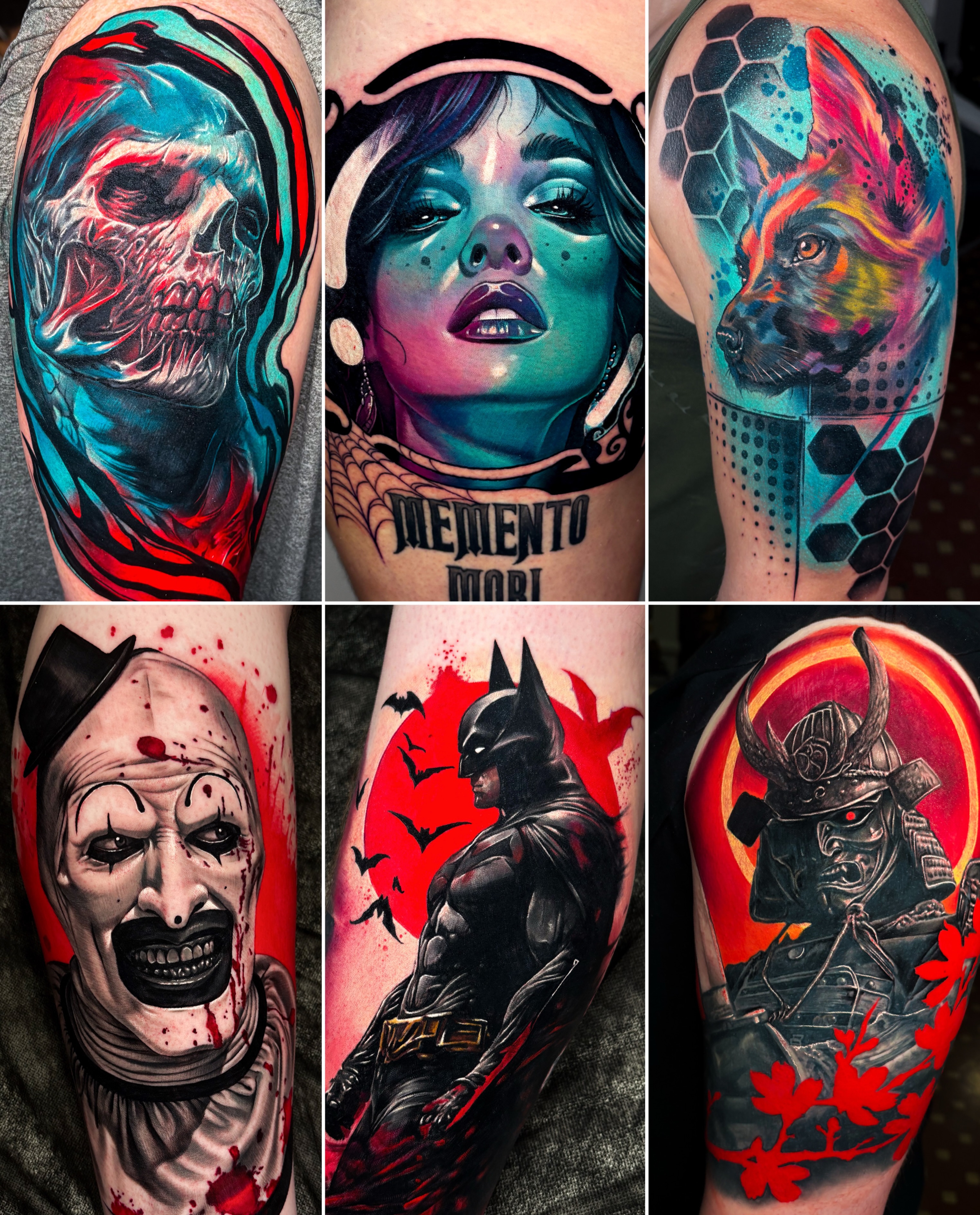 Which do you prefer? Red or Blue? 🔴🔵 — tattoo by Seth Holmes, Pittsburgh, Pennsylvania