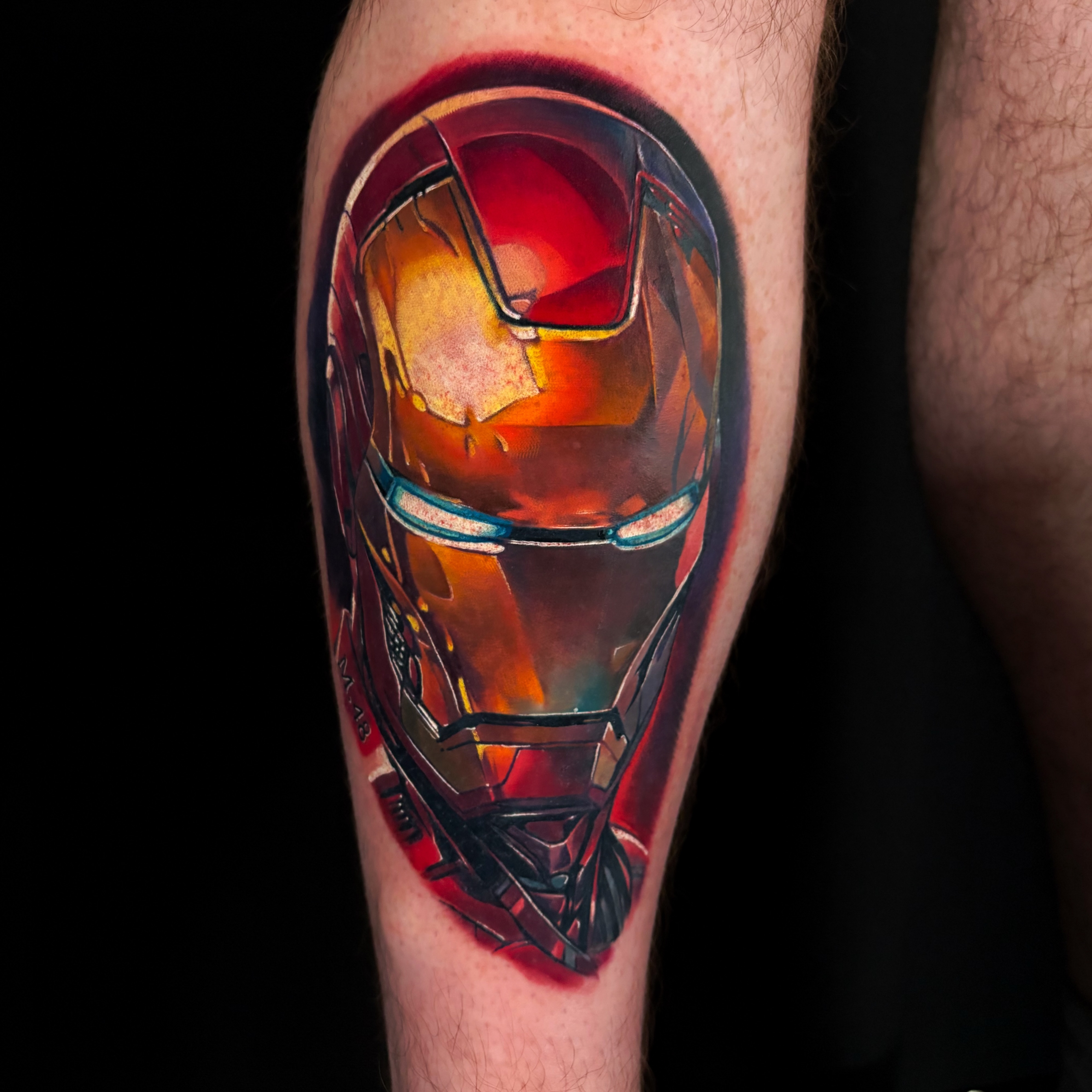 Ironman for my dude @tylernol_apap. Thanks again for trusting me with this piece… — tattoo by Seth Holmes, Pittsburgh, Pennsylvania