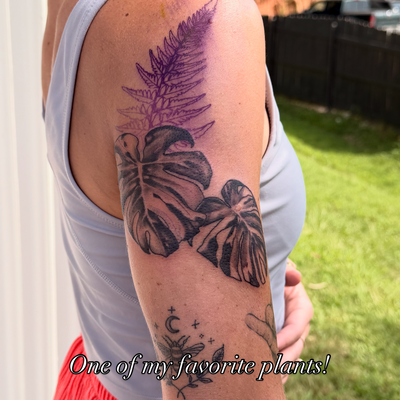 I am so looking forward to piecing that botanical cottage core sleeve together! … — tattoo by Sarah Corley, Jefferson, Georgia