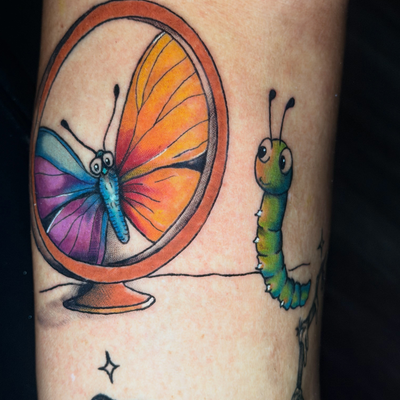 The way we see ourselves has a way of shaping the life we live. So I hope you lo… — tattoo by Sarah Corley, Jefferson, Georgia